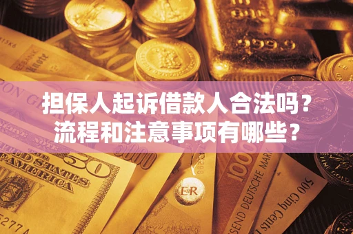 济南担保人起诉借款人合法吗？流程和注意事项有哪些？