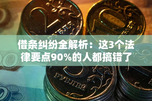 济南借条纠纷全解析：这3个法律要点90%的人都搞错了