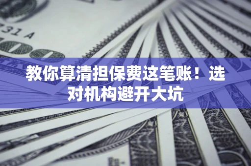 济南教你算清担保费这笔账！选对机构避开大坑