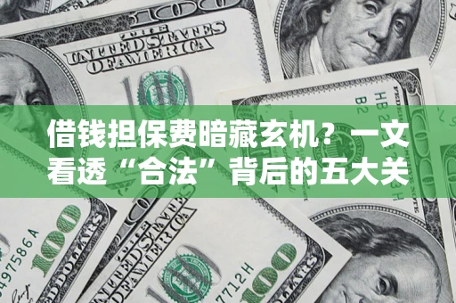 济南借钱担保费暗藏玄机？一文看透“合法”背后的五大关键陷阱